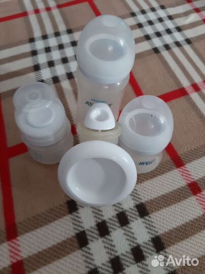 Бутылочки avent с ручным молокоотсосом