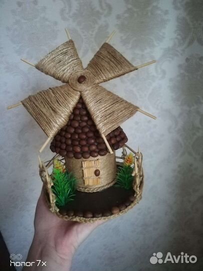Мельница поделка