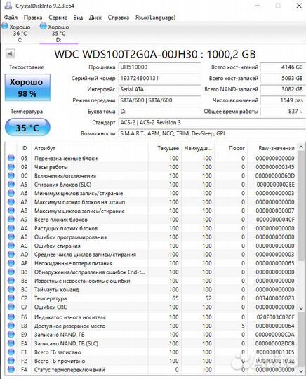 SSD WD green SATA 2.5 1TB