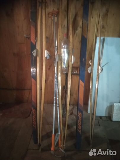 Лыжи деревянные