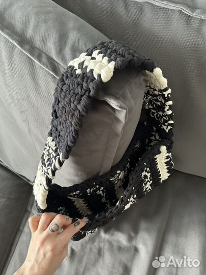 Вязаная сумка на плечо