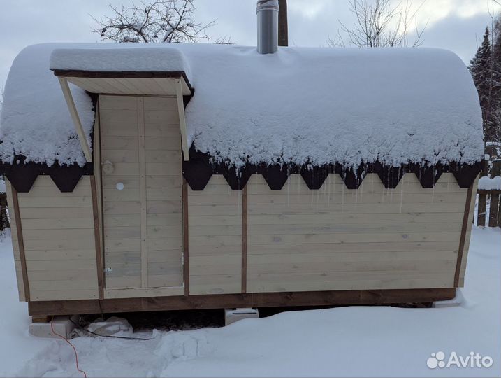 Баня полубочка под ключ за один день