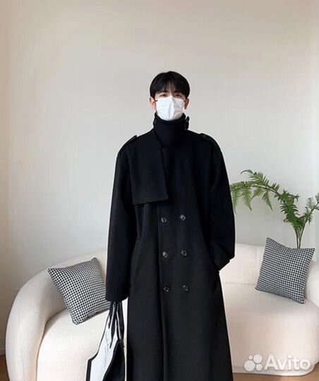 Шерстяное пальто balenciaga type