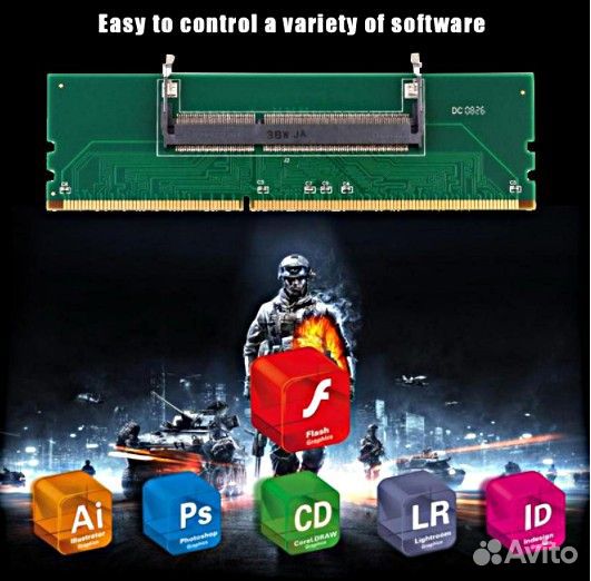 Переходной картридж DDR3/DDR4