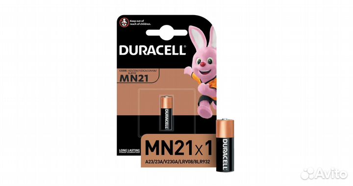 Батарейка Duracell MN21, 23A (12В) BL-1