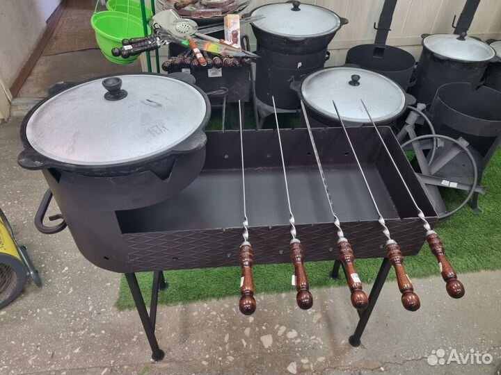 Мангал с местом для казана, 3 мм сталь