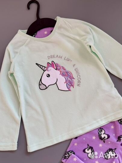 Пижама флисовая 110 размер для девочки