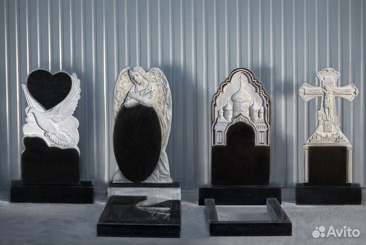 Памятники из гранита на могилу. Установка