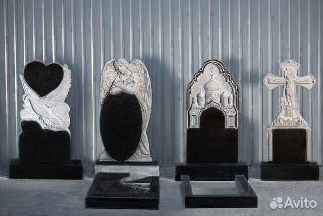 Памятники из гранита на могилу. Установка