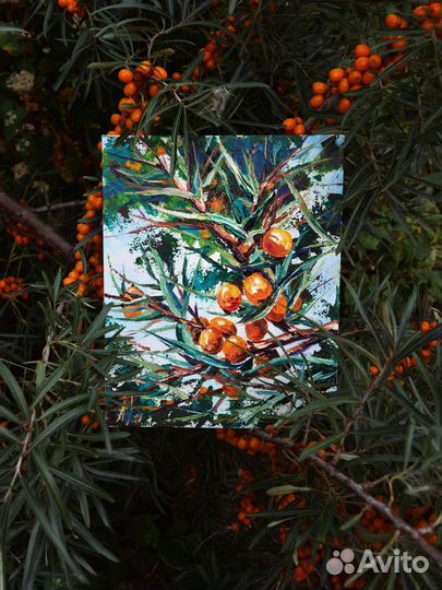 Картина маслом Облепиха