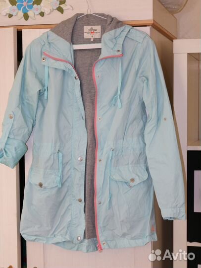 Парка куртка ветровка мятный на подростка