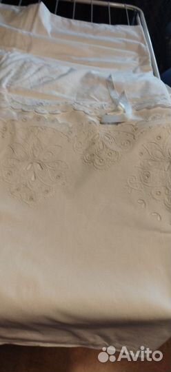 Постельное белье СССР с ришелье и вышивкой