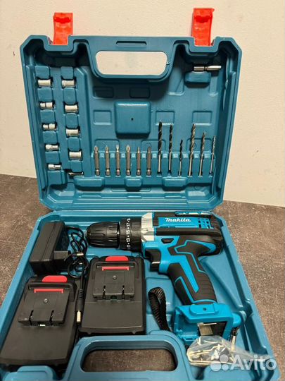 Аккумуляторная дрель шуруповерт makita df488dwe