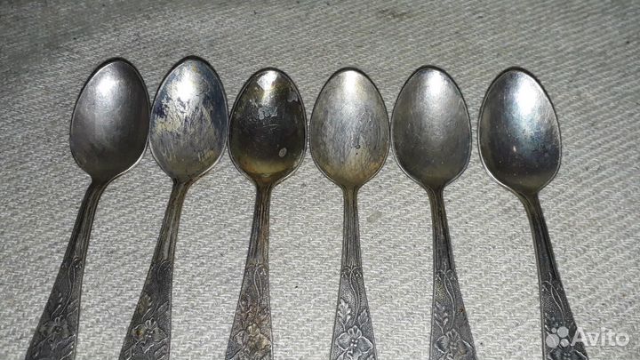Мельхиоровый чайные ложки мельхиор патина 6 шт
