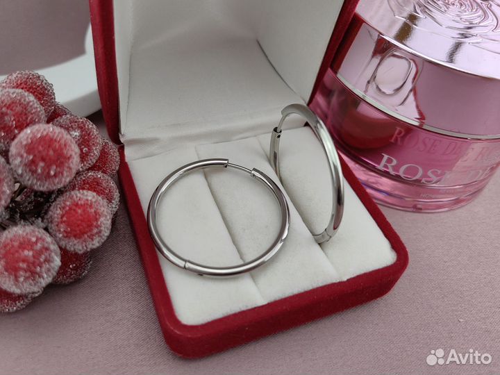 Серьги Конго кольца. Медсталь