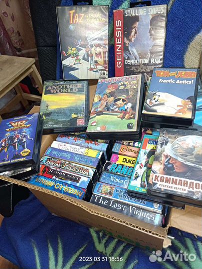 Картриджи на Sega Mega Drive много