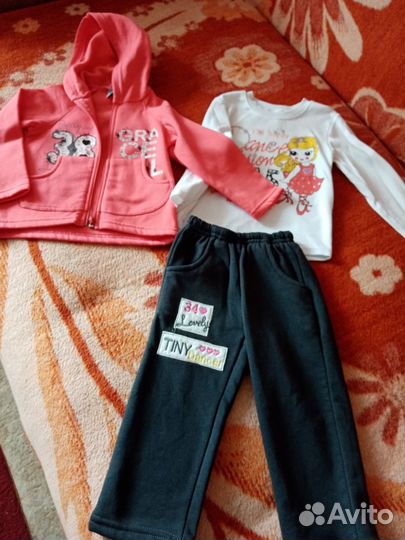 Костюм тройка на девочку новый 92р