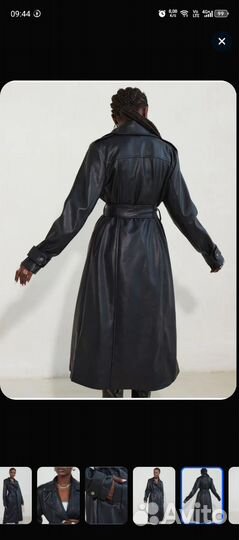 Кожаный плащ женский
