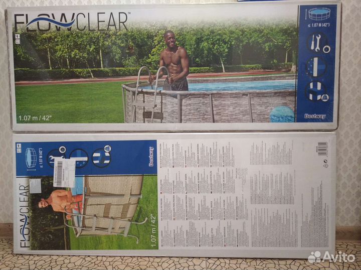 Лестница для бассейна 107 см Bestway Новая