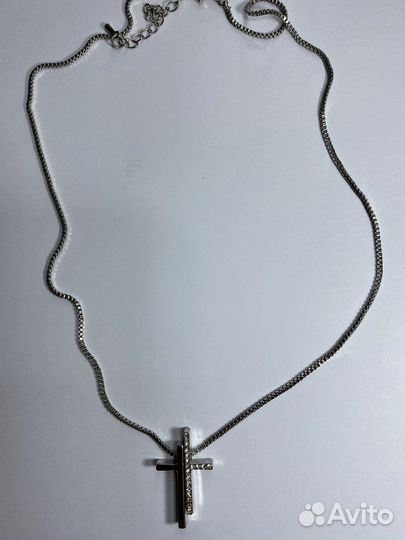 Цепочка с крестом (бижутерия Корея)