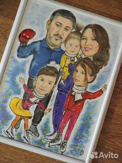 Отличный шарж по фото на заказ