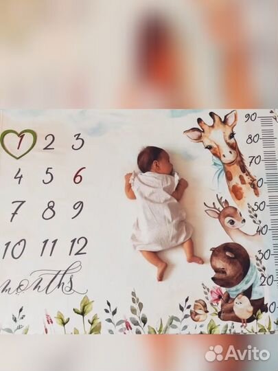 Фотоплед кашемир фотофон для фото по месяцам