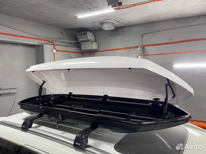 Автобокс 550 л белый / Багажник на крышу