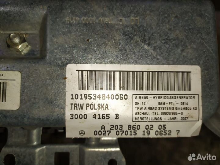 Подушки безопасности в двери Mercedes W211