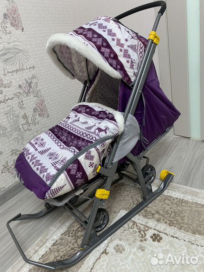 Детские санки коляска