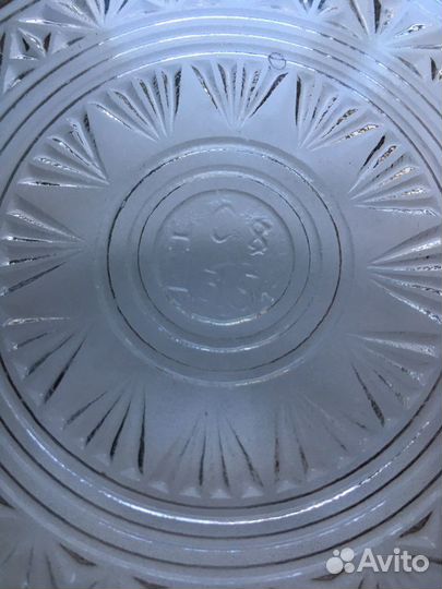 Тарелки стекло времён СССР. Тарелки для торта