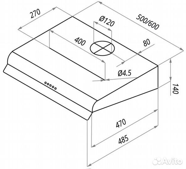 Кухонная вытяжка Maunfeld MPA 60 Коричневая