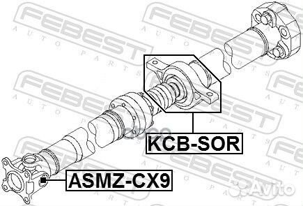 Подшипник опоры карданного вала kcbsor Febest