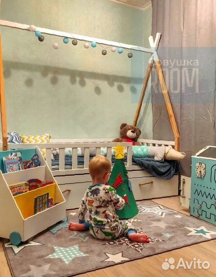 Детская Кровать из бука домик на заказ