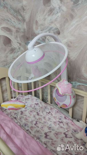 Мобиль на кроватку chicco для девочки