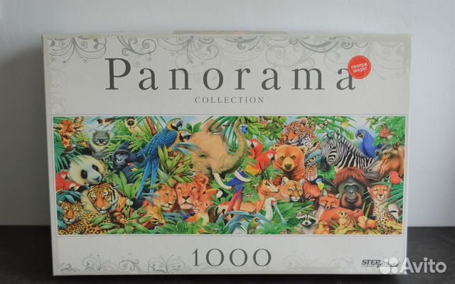 Пазл панорама на 1000 деталей Мир животных