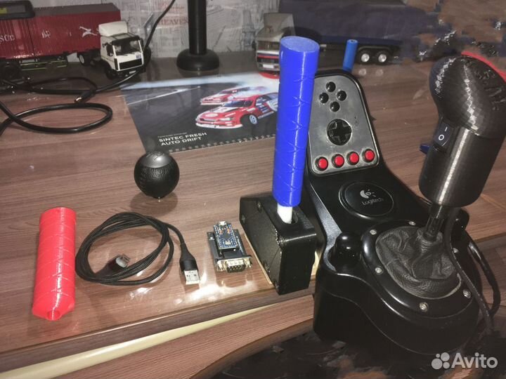 Logitech G27 кпп + Ручник + Ручка кпп для ETS2/ATS
