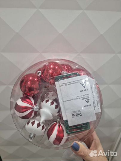 Новогодние игрушки икеа новые