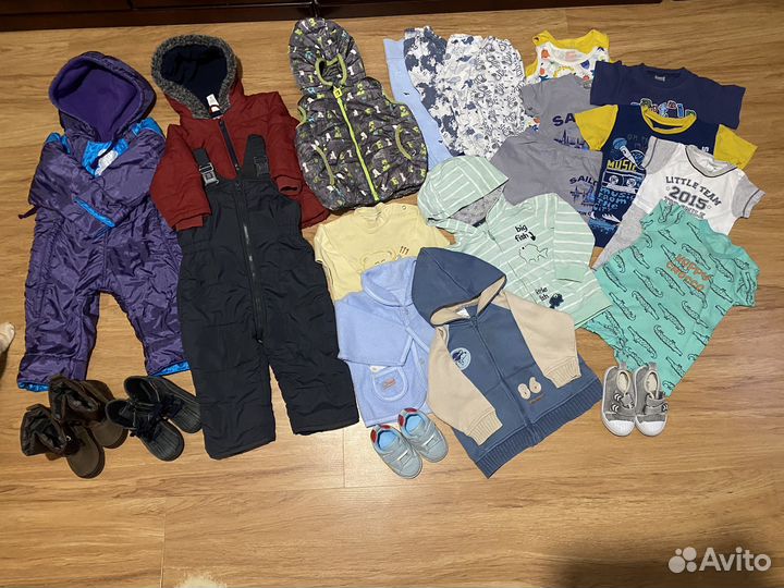 Вещи пакетом на мальчика 74-80-86