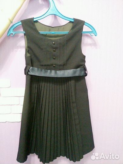 Сарафан школьный синий