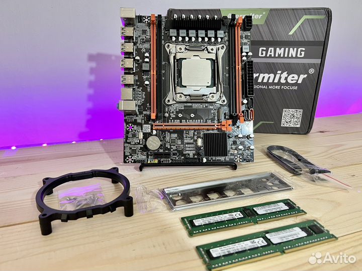 Комплект 12/24 ядер xeon x99 2670v3 16 DDR4