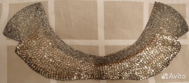 Воротник из бисера и стекляруса. Винтаж