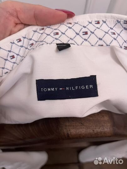 Tommy hilfiger рубашка белая, 13 лет