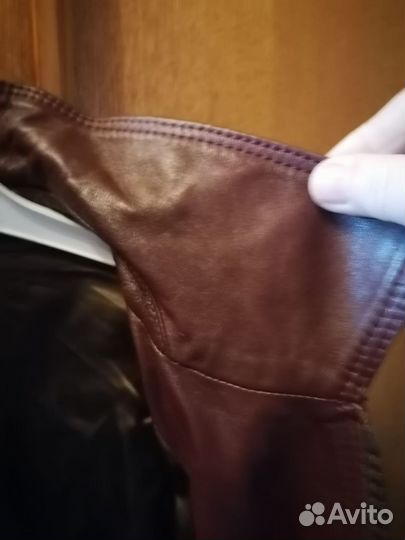 Кожаная куртка бомбер 50разм