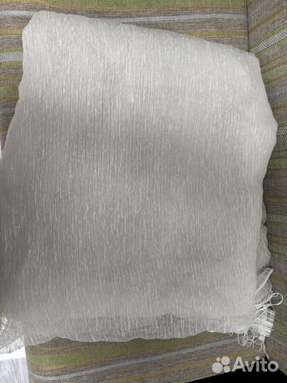 Тюль бу белая