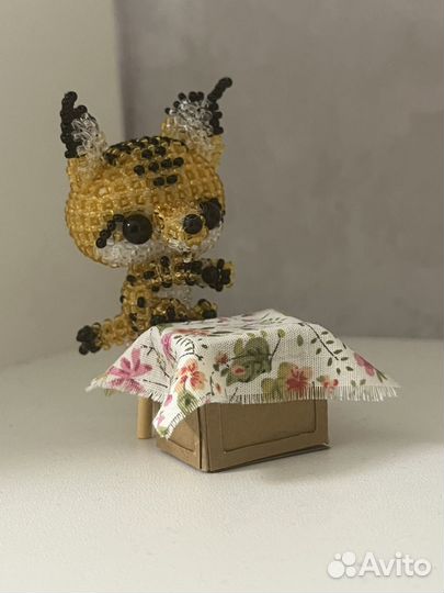 Амигуруми из бисера рысь