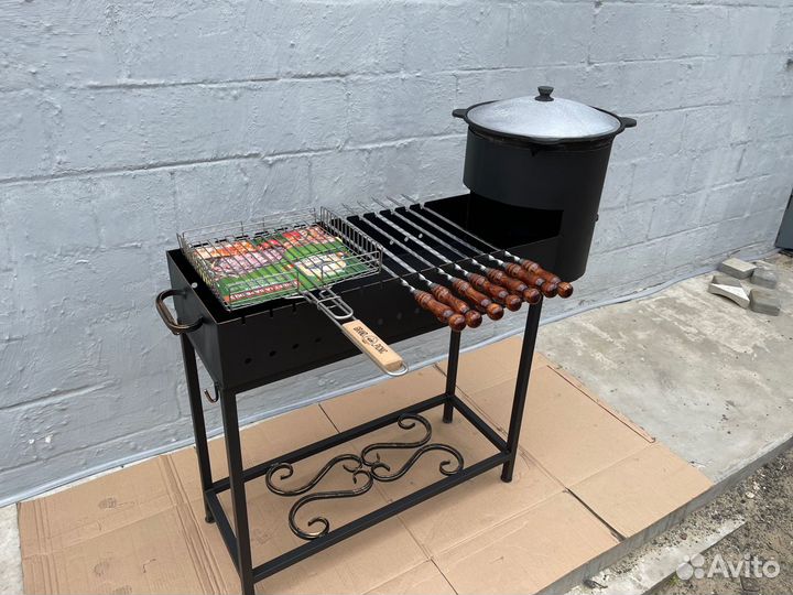 Мангал с печкой под казан 8,10,12л арт. 172/3