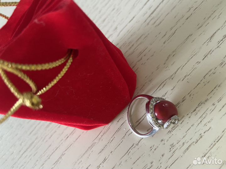 Кольцо серебро 925