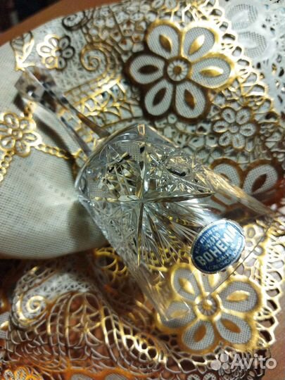 Хрустальный колокольчик Богемия