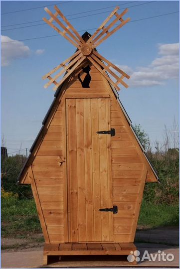 Уличный туалет деревянный юбс 791