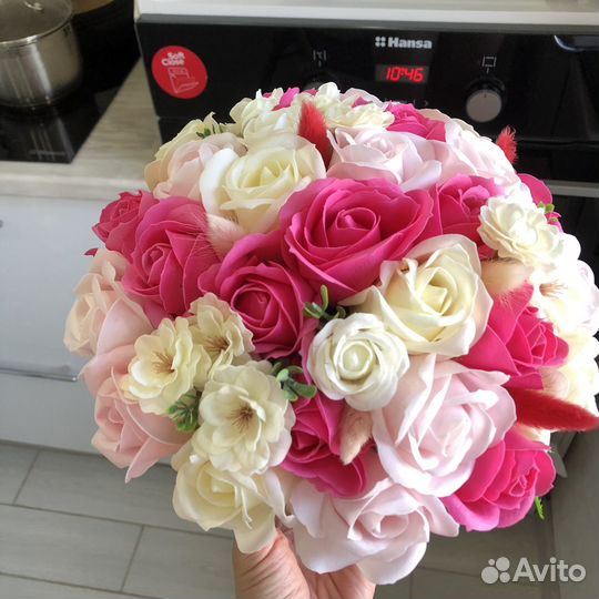 Букет из мыльных роз